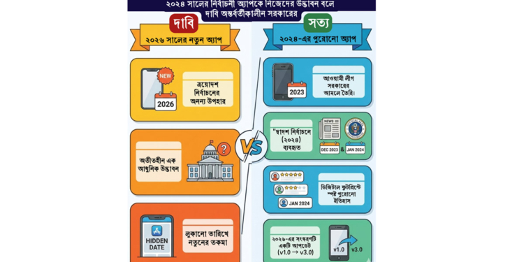 ২০২৪ সালের নির্বাচনী অ্যাপকে নিজেদের উদ্ভাবন বলে অন্তর্বর্তীকালীন সরকারের মিথ্যা দাবি