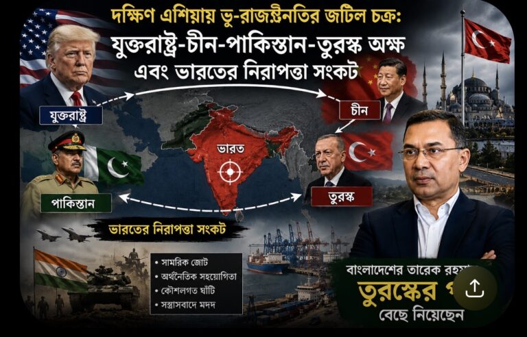 যুক্তরাষ্ট্র-চীন-পাকিস্তান-তুরস্ক অক্ষ এবং ভারতের নিরাপত্তা সংকট