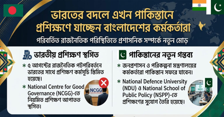 ভারতের বদলে প্রশিক্ষণের গন্তব্য এখন পাকিস্তান: প্রশাসনিক সম্পর্কে নতুন মোড়