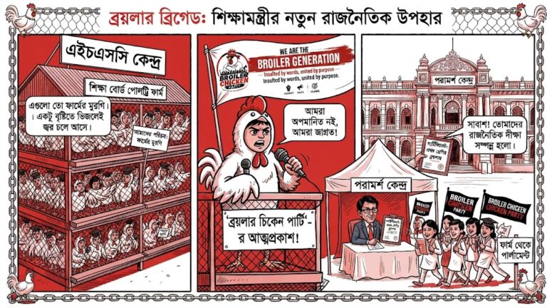 ফার্মের মুরগি থেকে ব্রয়লার ব্রিগেড: শিক্ষামন্ত্রীর আশীর্বাদে নতুন রাজনৈতিক দল!