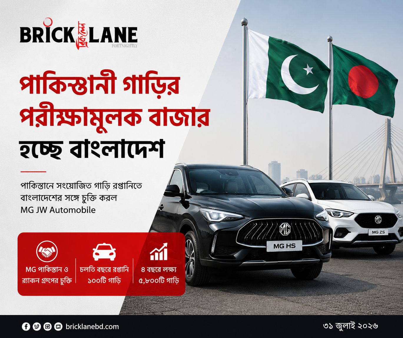 পাকিস্তানী গাড়ির পরীক্ষামূলক বাজার হচ্ছে বাংলাদেশ