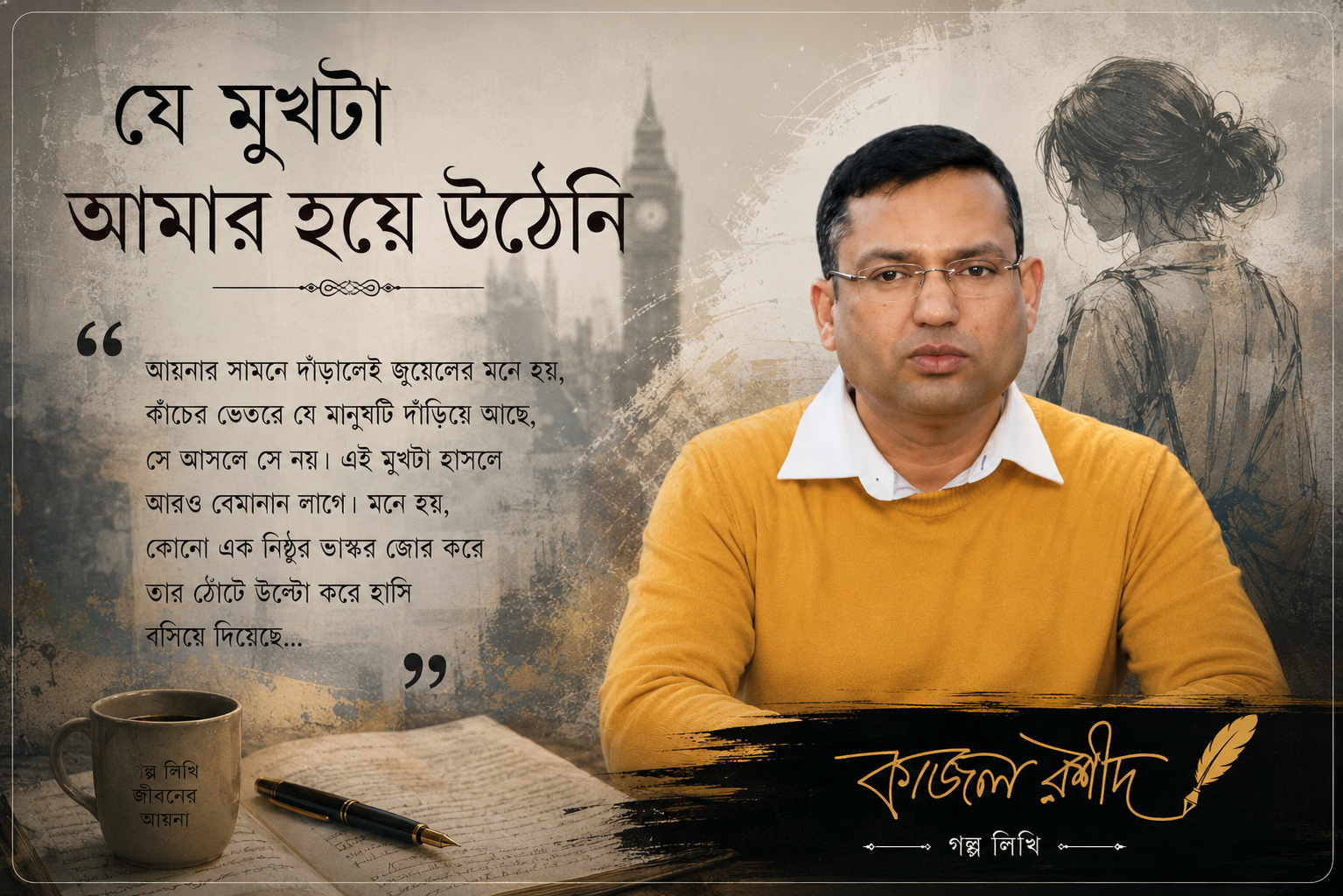 যে মুখটা আমার হয়ে ওঠেনি