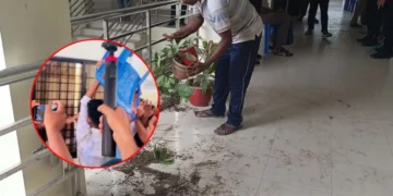 নাটোরে দুই ইউএনওর কার্যালয় ঘেরাও করে ভাঙচুর চালিয়েছে ছাত্রদল-যুবদল