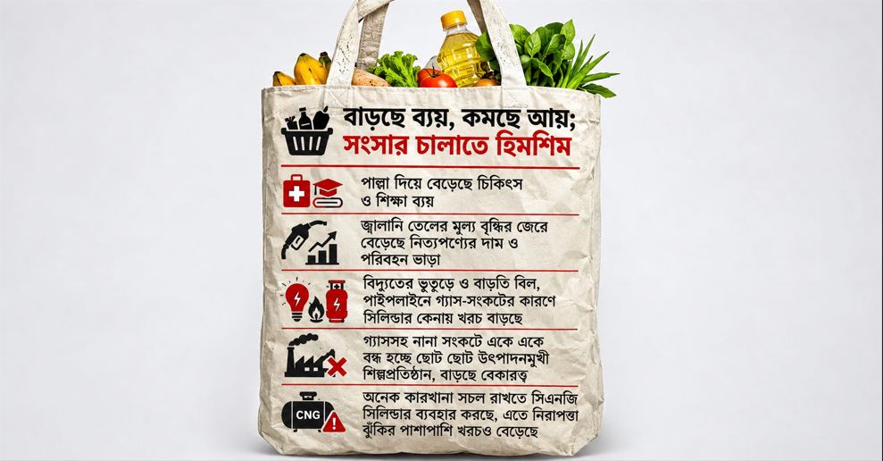 আয়ের চেয়ে ব্যয়ের পাল্লা ভারী: জীবনযাত্রার চাপে পিষ্ট সাধারণ মানুষ