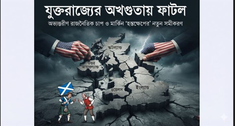 যুক্তরাজ্যের অখণ্ডতায় ফাটল: অভ্যন্তরীণ রাজনৈতিক চাপ ও মার্কিন ‘হস্তক্ষেপের’ নতুন সমীকরণ
