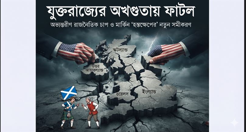 যুক্তরাজ্যের অখণ্ডতায় ফাটল: অভ্যন্তরীণ রাজনৈতিক চাপ ও মার্কিন ‘হস্তক্ষেপের’ নতুন সমীকরণ